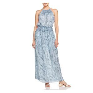 JOIE Womens Blue Lined Back Button Closur Sleeveless Maxi Blouson Dress S